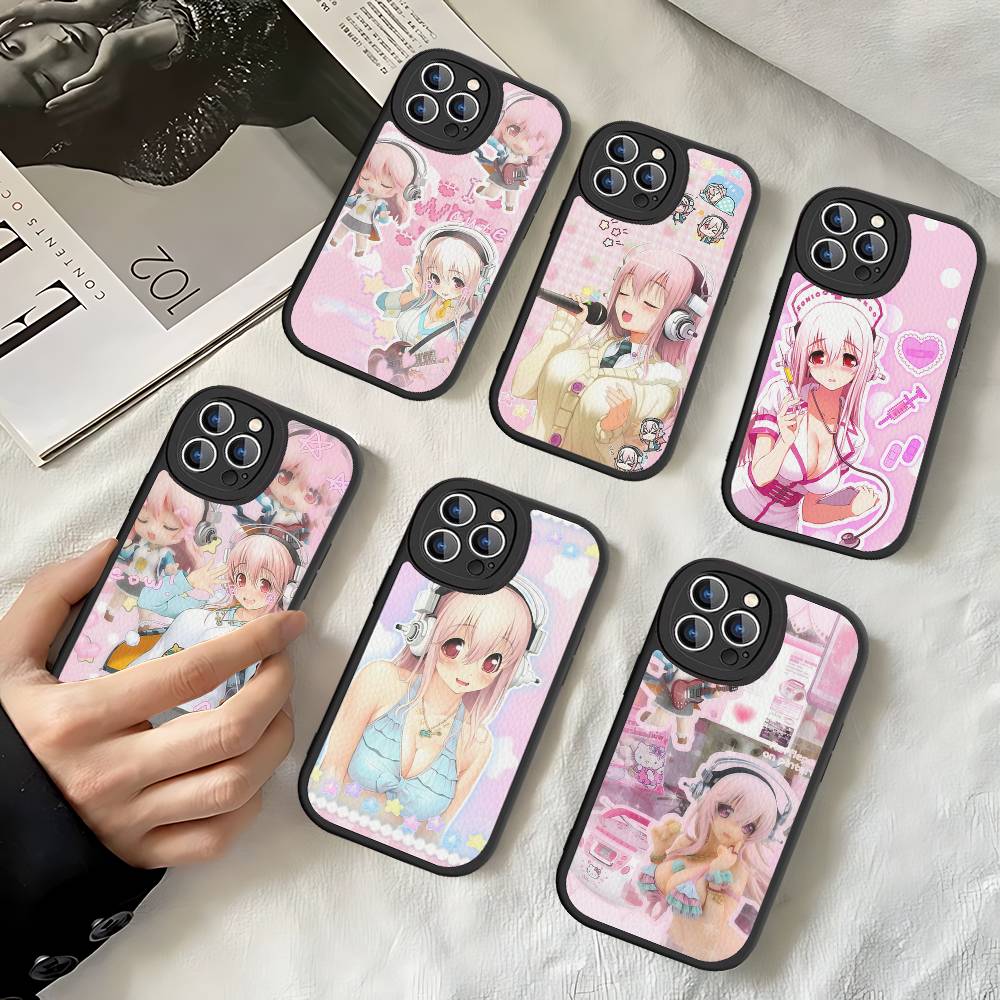 S-sUPER SONICO Phone Case Hard Leather For IPhone 16 15 14 13 Mini 11 12 Pro Max Plus Fundas