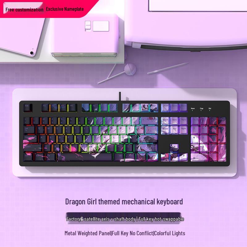 Silent Blue Switch Gaming Mechanical Keyboard - High-Performance Esports & Office Use, Stylish, Cost-Effective