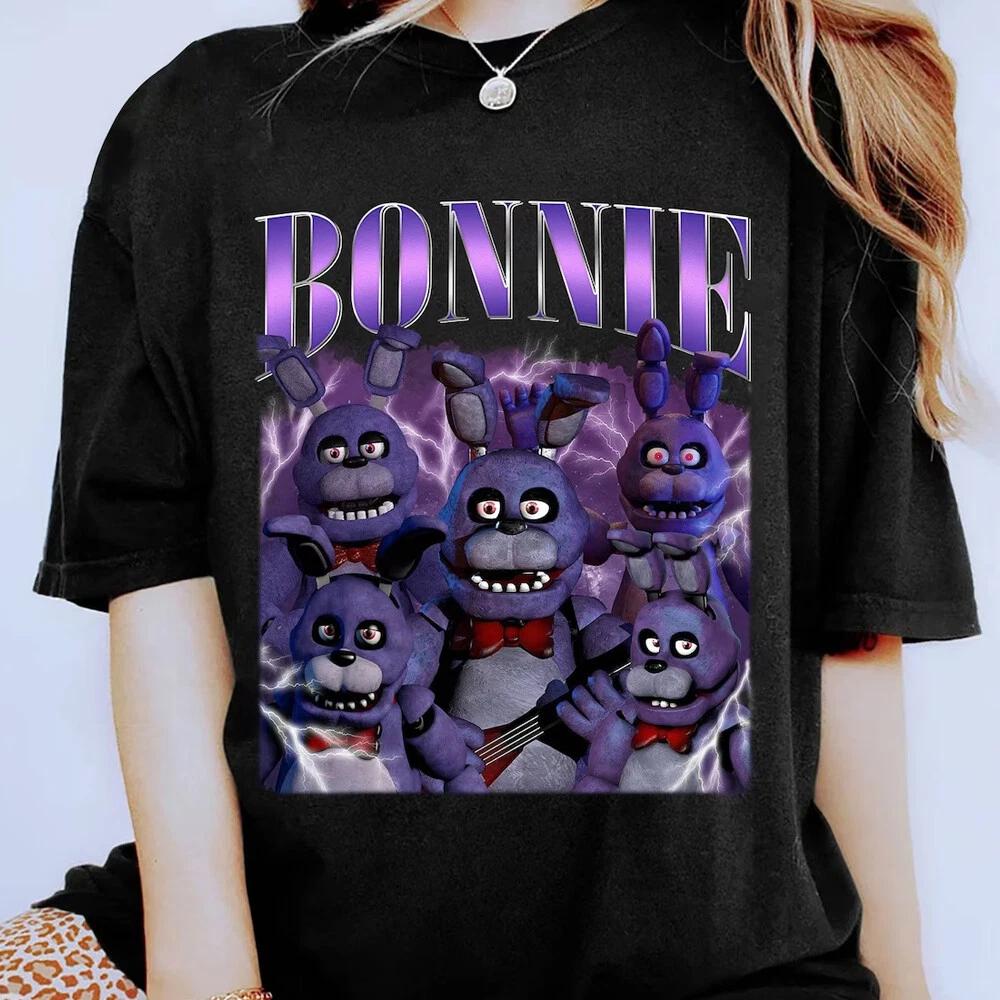 Vintage Fnaf Bonnie Shirt Five Nights At Freddy Shirt Unisex Short Sleeve Graphic T Shirts S