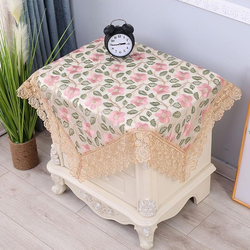 Tablecloth Lace Wear Resistant and Dustproof Tabletable Cover Mesh Embroidery Premium Light Luxury New Rectangular Tablecloth