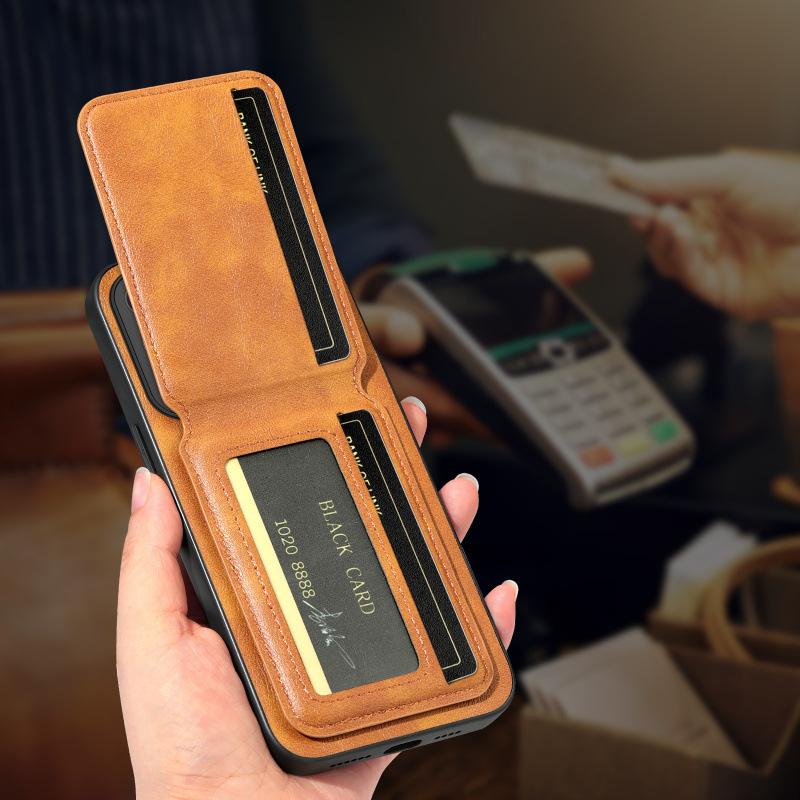 Applicable To Samsung Galaxy S23 Mobile Phone Case 23FE Cow Pattern Leather Magnetic Card Case New 23Ultra