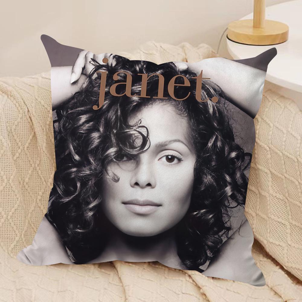 JJanet JJackson Cushion Cover Soft Plush Fabric DoubleSided Printed Cushion Covers for All Seasons Home Decor