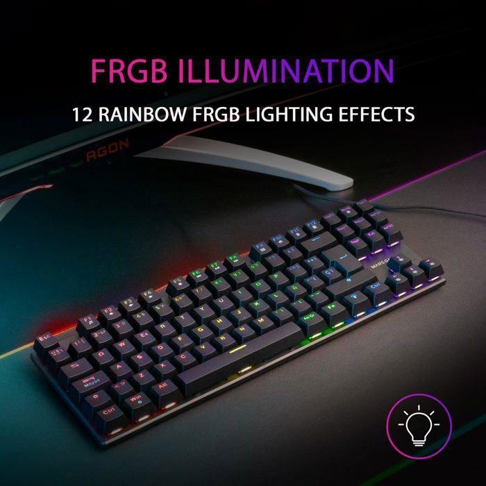 Clavier d'ordinateur - marsgaming - mk80brit - mécanique - rgb - compact tkl
