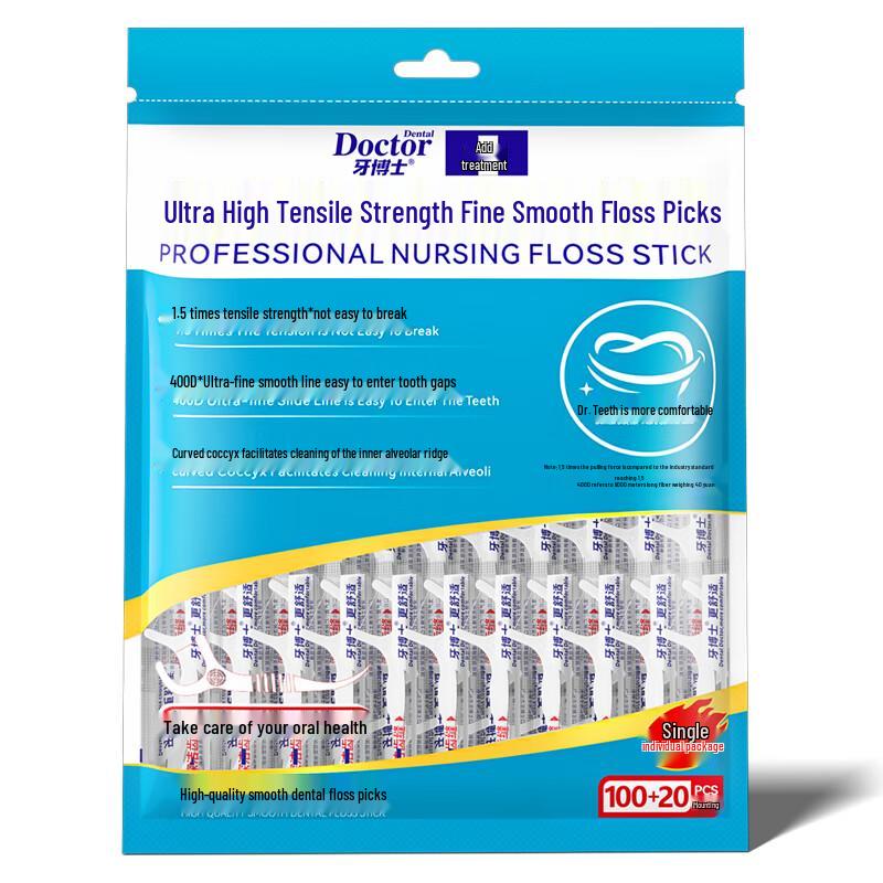 Yaboshi Super High Tension Dental Floss Sticks, 120-count
