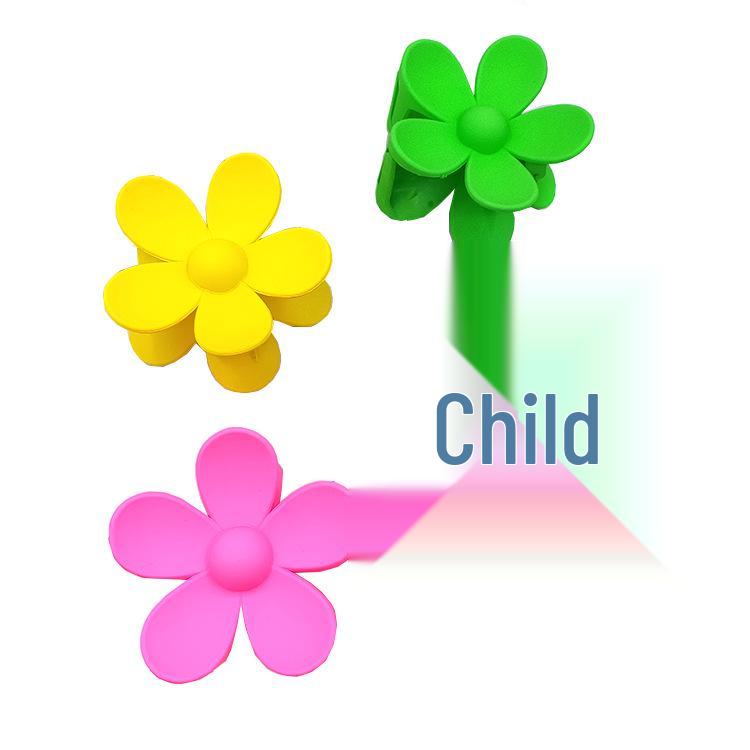 Matte Flower Hair Claw: Five-Petal Clip for Updo & Ponytail