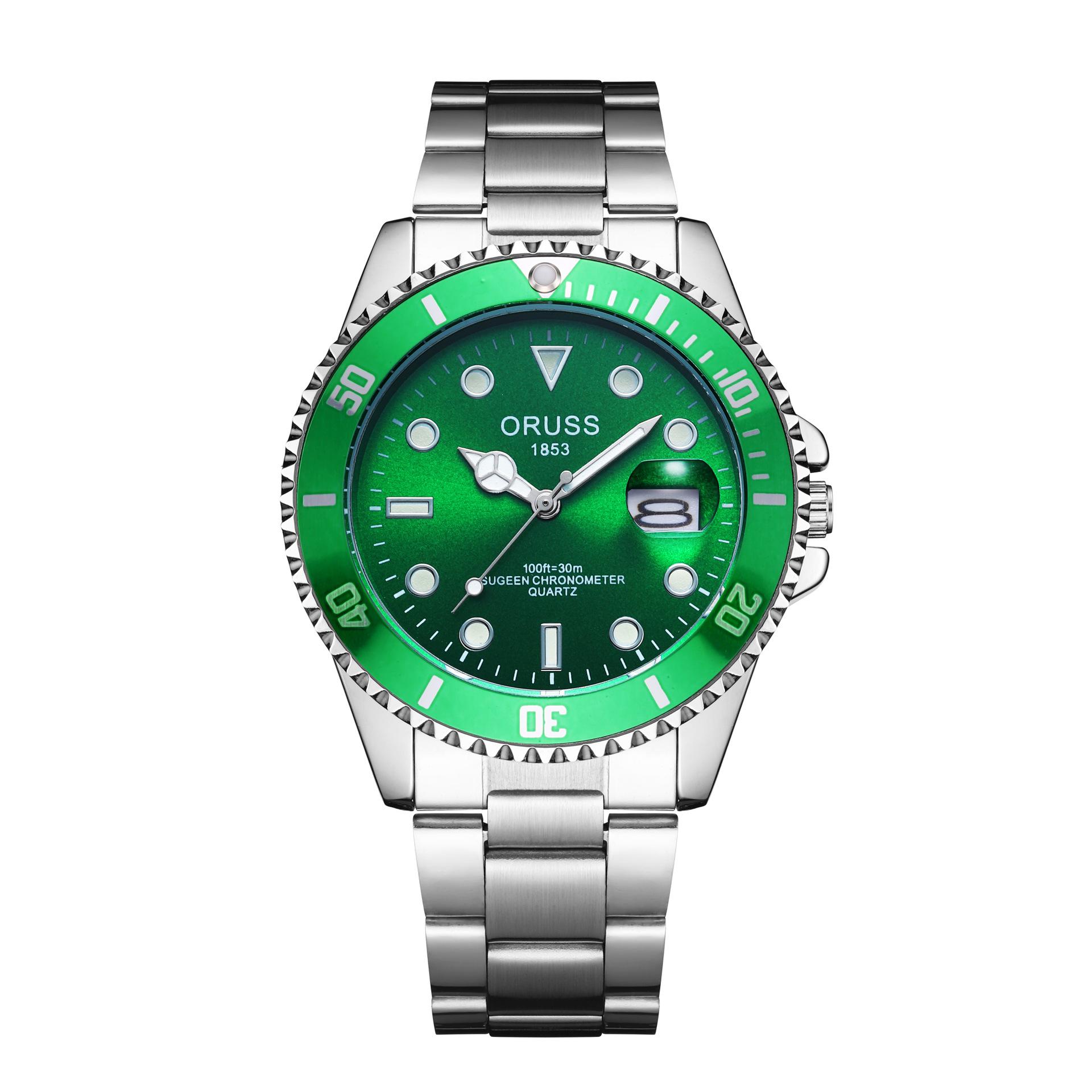 

ORUSS новые роскошные мужские часы высшего бренда с коробкой, водонепроницаемые мужские кварцевые часы с календарем