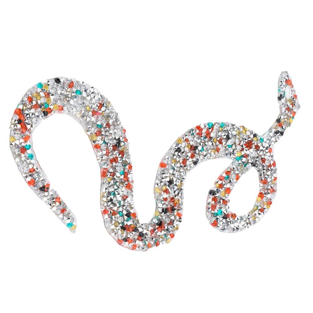 6pcs DIY Accessories Snake Shaped Trim Hot Fix Ribbon Mesh Wrap For Clothes Garments