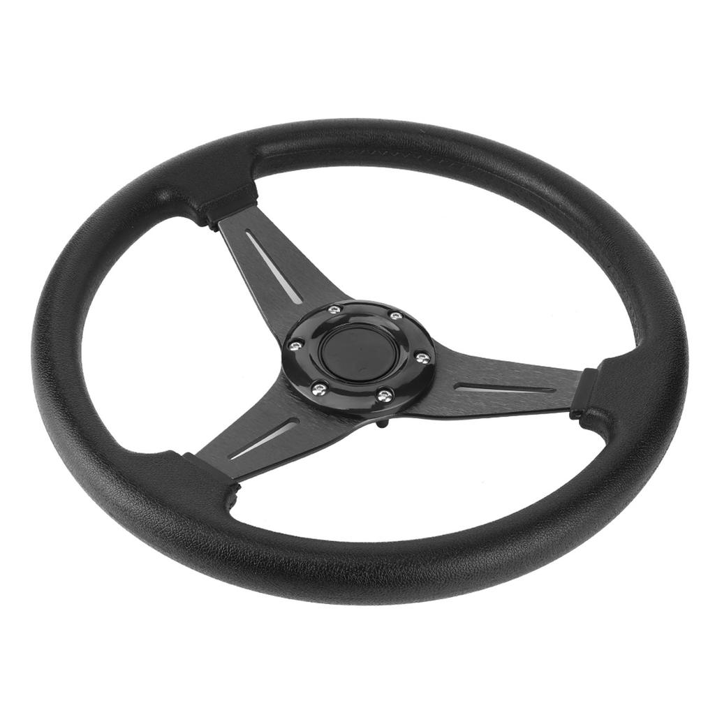350mm/14in Racing Car Drifting Steering Wheel Replacement Universal Modified AccessoryBlack