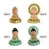 Shaking Head Buddha Miniature Car Dashboard Ornament Lifelike Buddhist Sculptures Toy Table Decoration for Home Office Decor