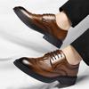 Hollow Out Mens Formal Leather Dress Shoes British Stylish Business Dress Men Flats High Quality Brogues Oxford Shoes Man