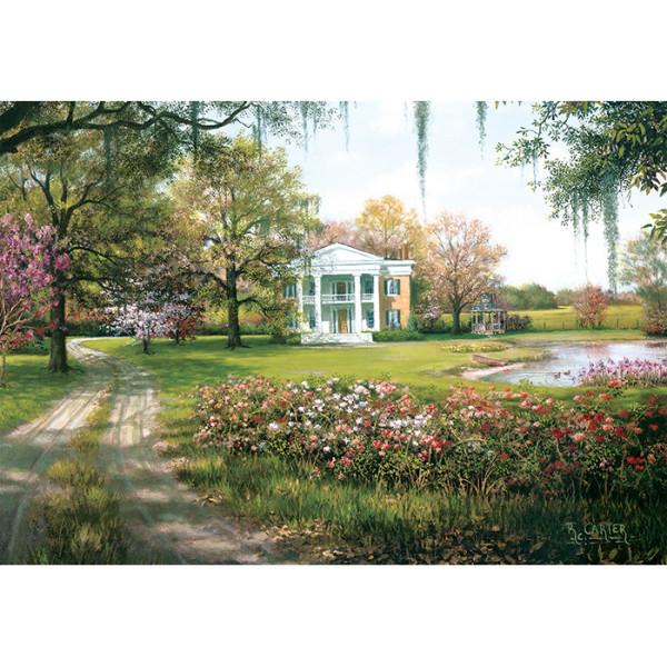 

1000 piece jigsaw puzzle - house with wild roses, popular Korean puzzle