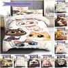 1PC Cute Cat Theme Pattern Bedding Quilt Set Quilt Cover Pillowcase Home Decoration Birthday Gift (1 * Duvet Cover + 2 * Pillowcase, Without Core)