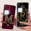 Für Vivo S18Pro V2344A Hülle Für Vivo S18 Pro Abdeckung Transparent Luxus Krone A-Z Buchstaben 2D Flaches Muster Weiches Gehäuse