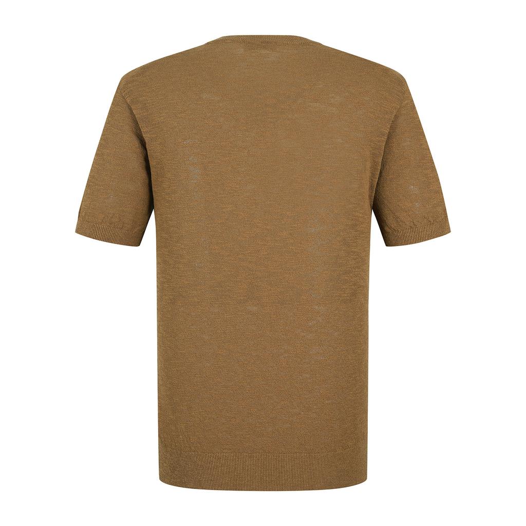 FERRAROMILANO Front Fine Texture Round Knit Camel (Amsftsr20160)