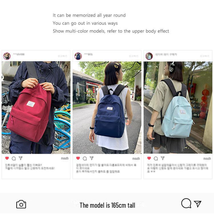 Trendy lett ryggsekk med stor kapasitet for ungdomsskoleelever