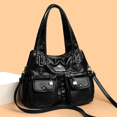 Sac à bandoulière tendance pour femme à poches multiples, sac à main polyvalent à porter en bandoulière pour un usage quotidien et décontracté