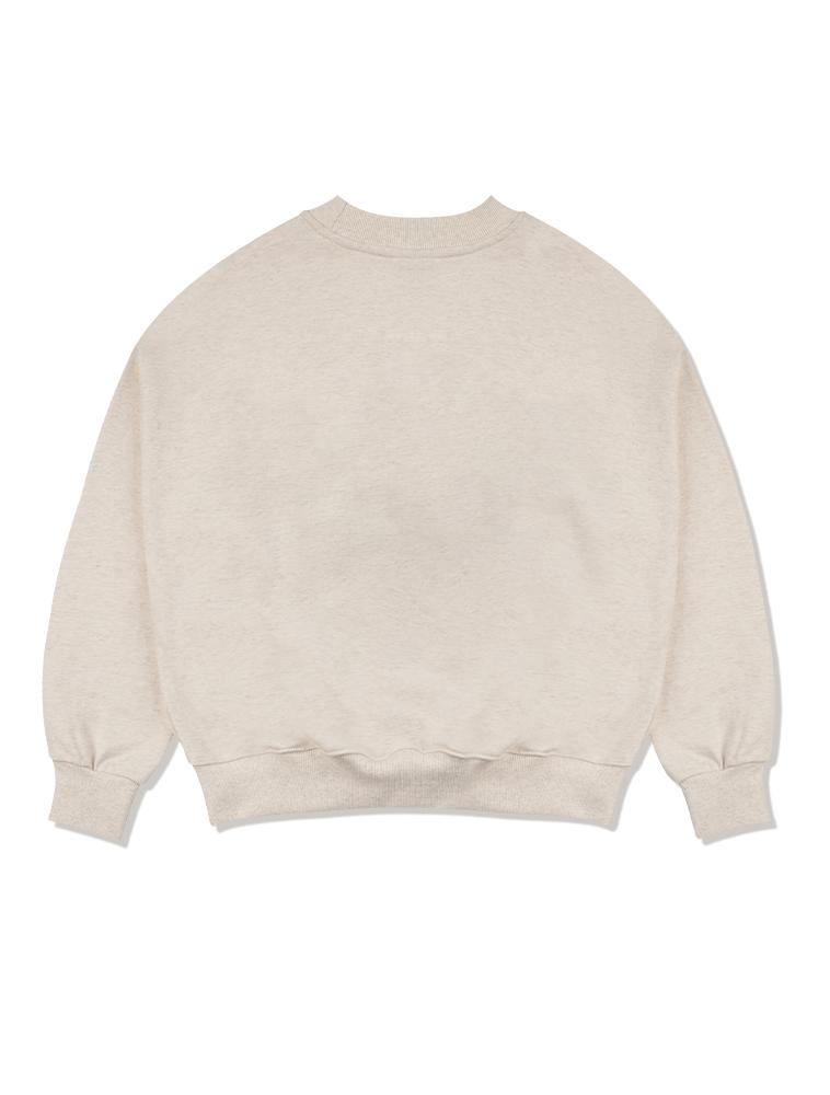 LA MAISON STUDIO Women'S Crop Flare Circle Heavy Terry Sweatshirt Oatmeal (Fcd3Ts711W)