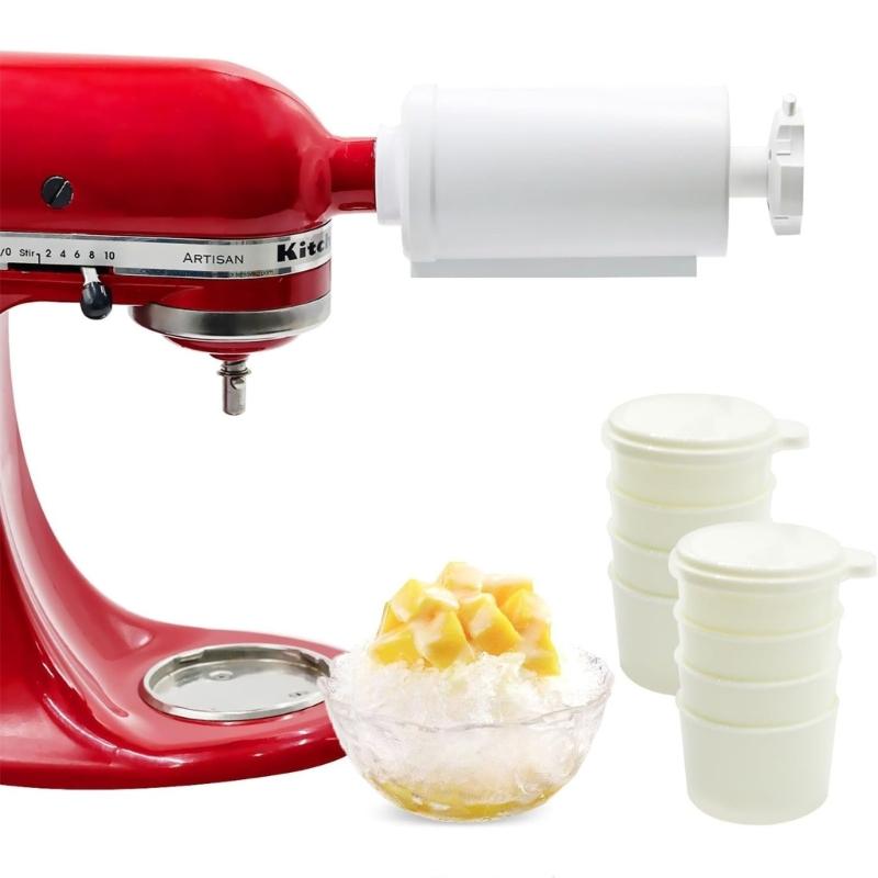 Ice Crusher Accessory for Kitchen Stand Mixer Replacement Parts Ice Shaver Attachment Home Snow Cone Maker Accessories