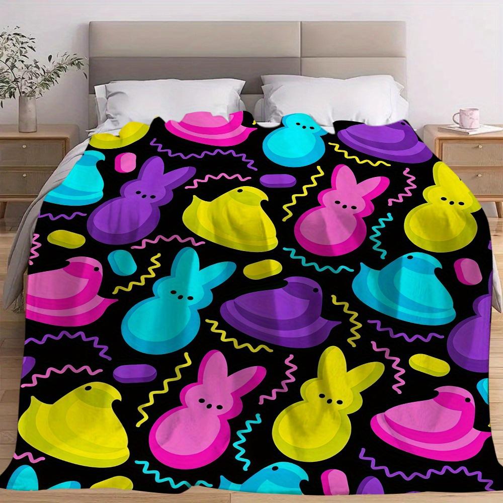 Easter Elements Soft Flannel Blanket - Perfect for Travel Winter Holiday Sofa Bed Home Decor Gift All Seasons