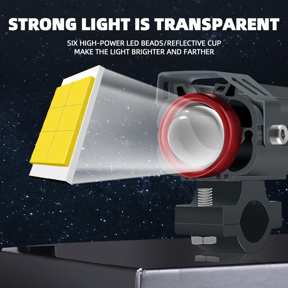 1PC Motorcycle Led Bulb, Two Lens Lights, Dual Lens Bulb, High And Low Integrated Ultra Bright Electric Light