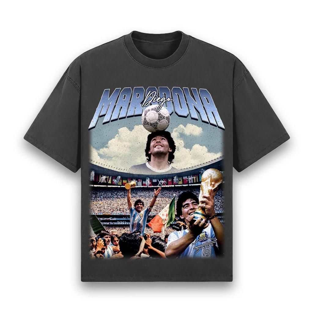 Klasické pánske tričká Letné športové Bavlnený dres DIEGO MARADONA (1986) Potlač TRIČKA Ležérne Nadrozmerné Krátky rukáv Pánske oblečenie