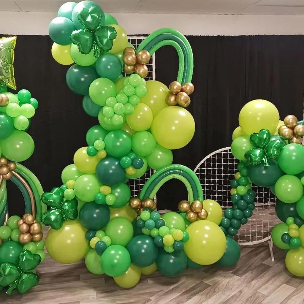 109pcs Different Sizes 18/10/12/5 Inch Balloons for Graduation Anniversary Green Jungle Forest Themed Birthday Party Decorations