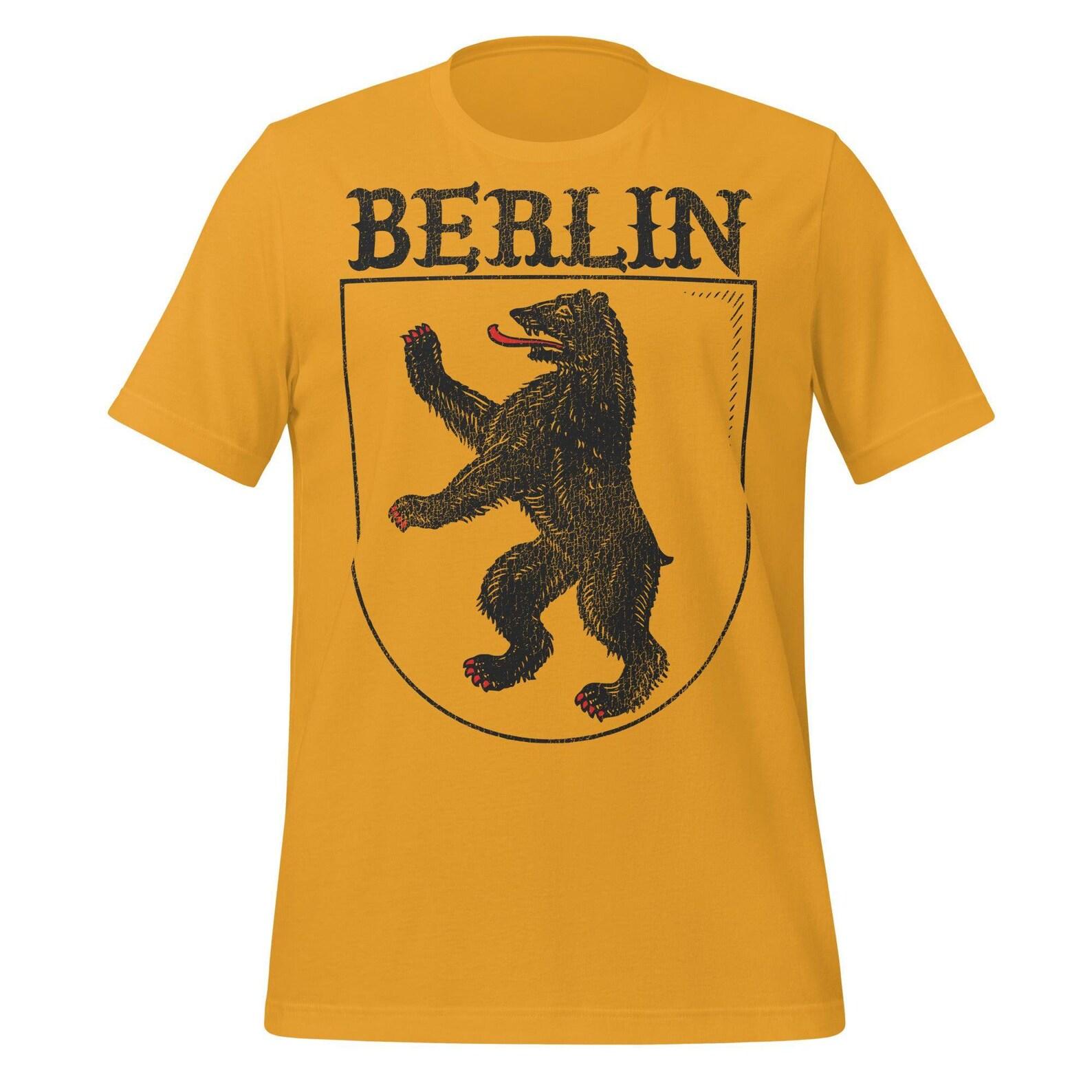 Berlin Germany T-Shirt, Retro Coat of Arms (Unisex S-XXL) 2XL