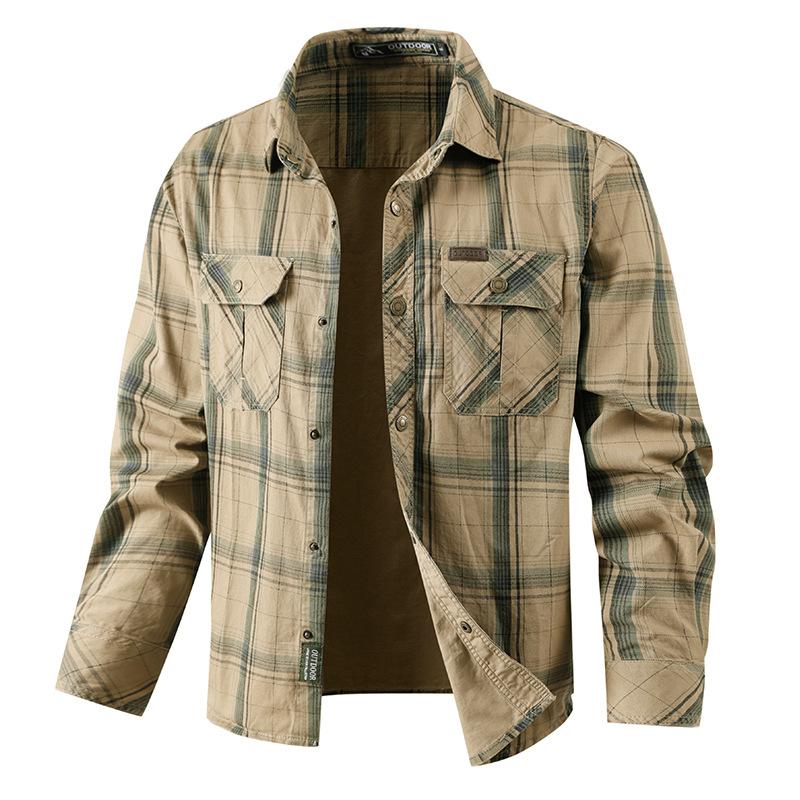 

Мужская рубашка в стиле business casual из хлопка большого размера M