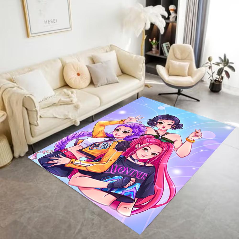 Colorful Friends Party Floor Rug Office Rug Suitable for Outdoor Kitchen Playrooms Game Room Anti-slip Rug Decorate Offices