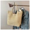 2026 Spring/Summer Women's High-End Straw Woven Tote Bag - Large Capacity Beach Bag