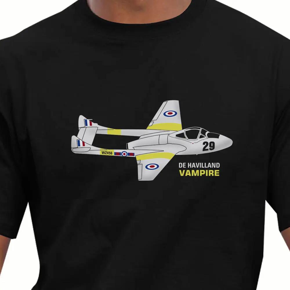 British De Havilland Vampire Jet Fighter TShirt 100 Cotton ONeck Summer Short Sleeve Casual Mens Tshirt Size S3XL S