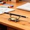 Brass Weightlifting Crab Pen Holder Simulation Crab Stationery Pencil Stand Home Office Desktop Fengshui Decoration Ornament
