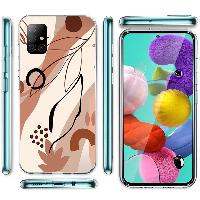 Abstract Women Face Line Cover Phone Case For Samsung Galaxy A12 A22 A32 A52 A72 A02S Phone Case Note 20 Ultra 10 S10 Plus A51 A