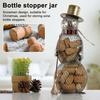 Christmas Snowman Wine Cork Holder Metal Cartoon Snowman Wine Stopper Collector Decorative Cork Storage Display Rack