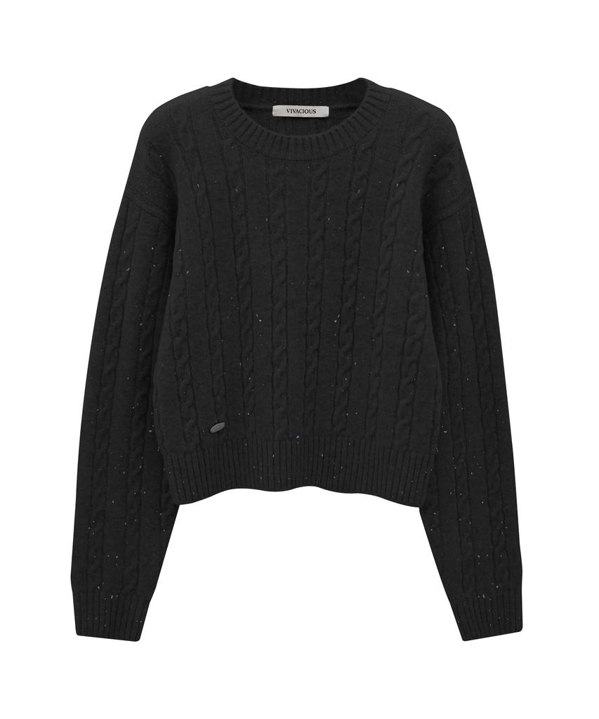 VIVACIOUS Ecru Round Twist Knit_4Colors