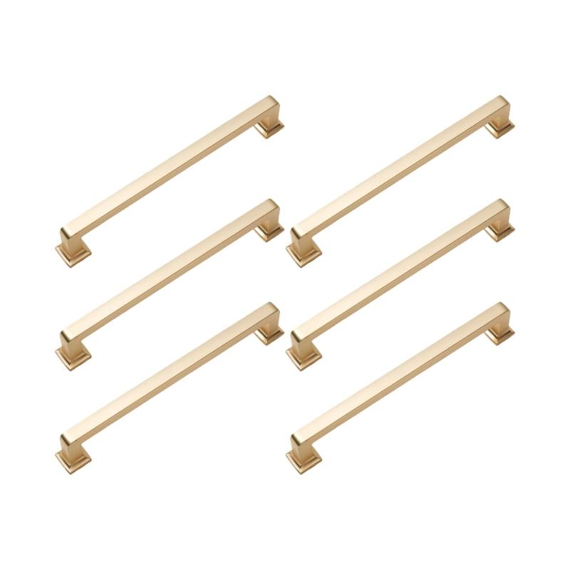 Strong Zinc Drawer Pulls with Heavy Duty Construction 6pcs for Longevity in Kitchens & Bedrooms High Use Zones