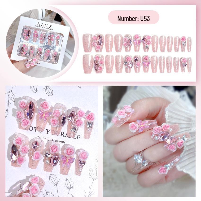High-End Handmade Nail Art: Pure Desire Style Rhinestone Nail Stickers Collection.