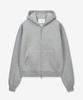 Tienjitiumeon W Sculpted Oversize Hoodie Zip-Up (Melange Gray) Tnts6E101G2
