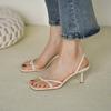 Women's Summer Open Toe High Heel Sandals Fashion Narrow Band Party Shoes Casual Dress Street Style Shoes