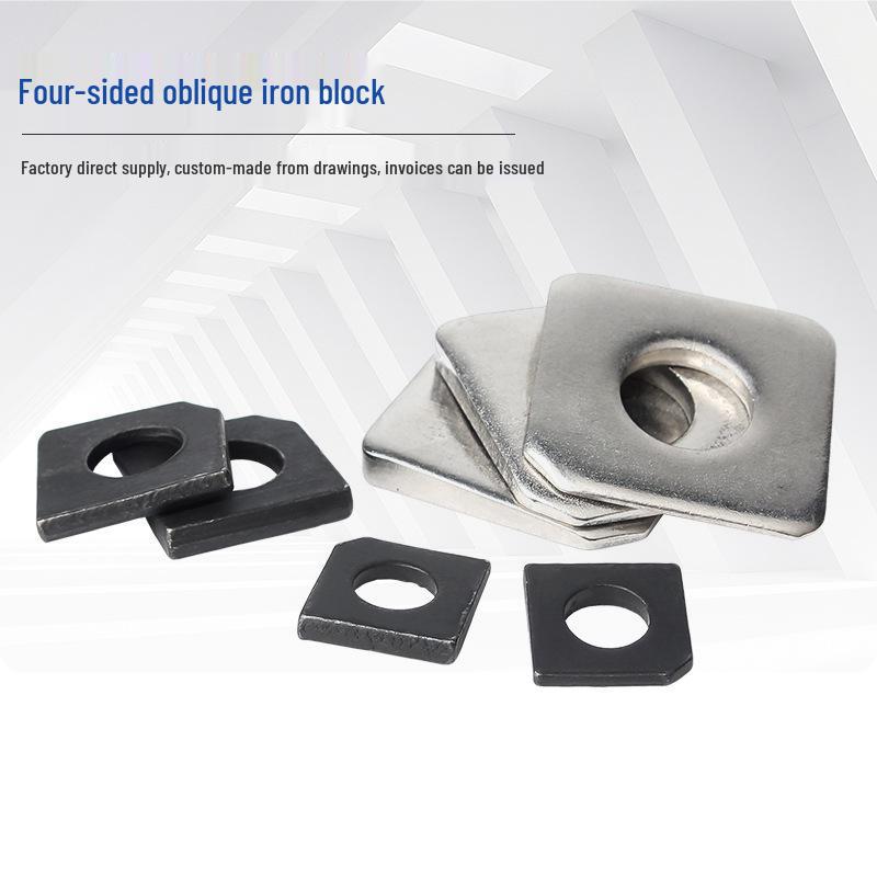 Carbon Steel Galvanized Square Bevel Washer for Channel Steel M6 M8 304 Stainless Steel M12