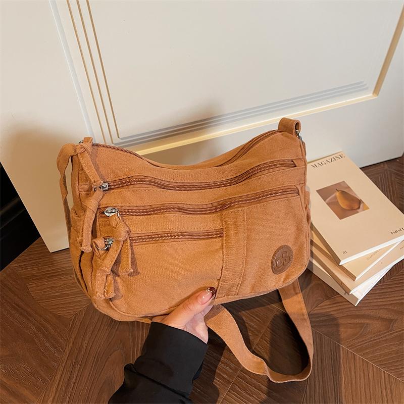 Women's Bag Solid Shoulder Bag Lightweight Nylon Crossbody Bag