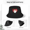Unique Peso Pluma Rapper Bucket Hat For Unisex Lightweight Red Heart Bob Hats Spring Headwear