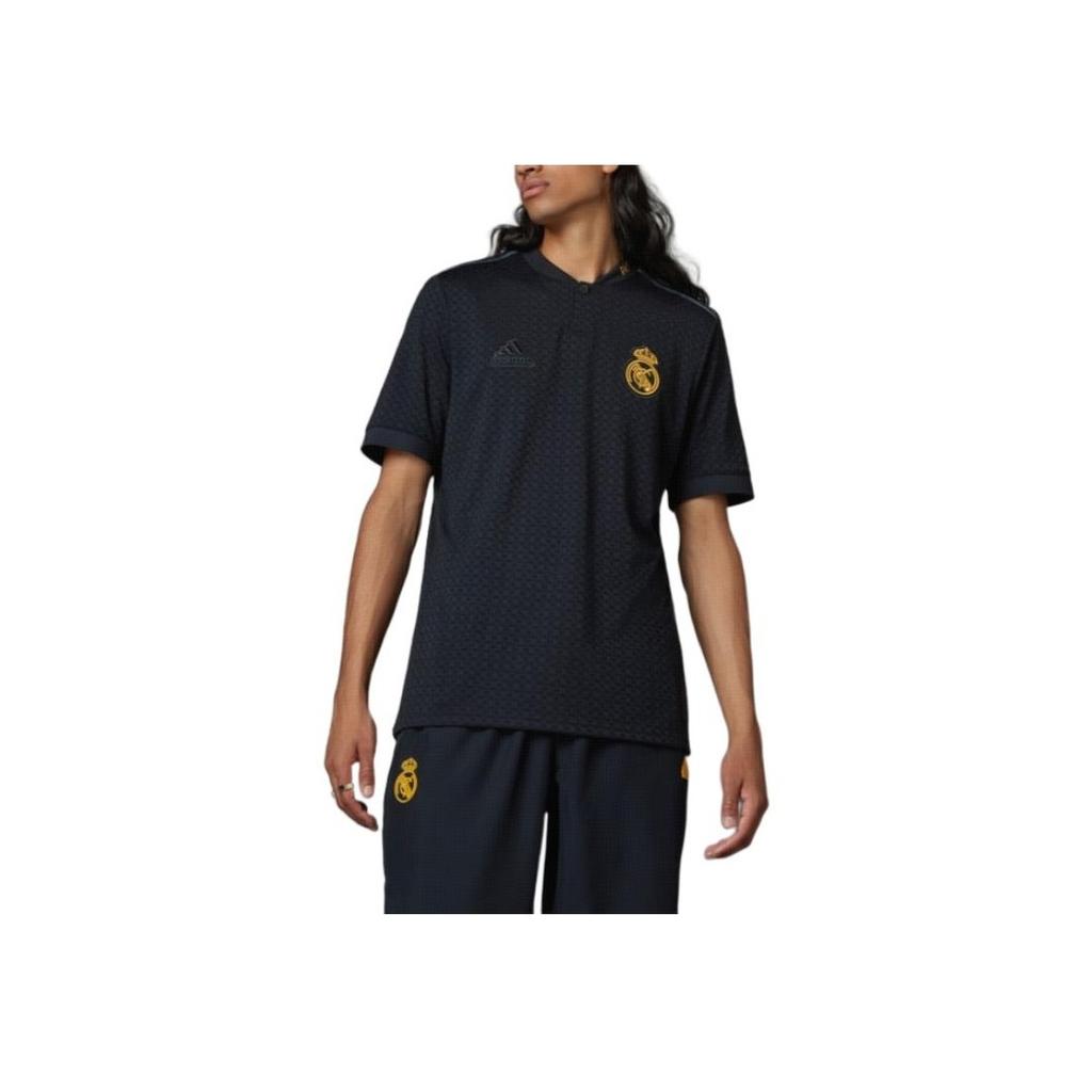 Adidas Originals Lfstlr Series Fw23 Real Madrid Casual Sport Short Sleeve Football Shirt Men Tops Black IT6471