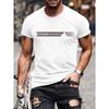 Men's Summer 100 Cotton Fashionable Casual Loose Plus Size Future Pattern Printed Sports Round Neck Short Sleeve T-shirt Top