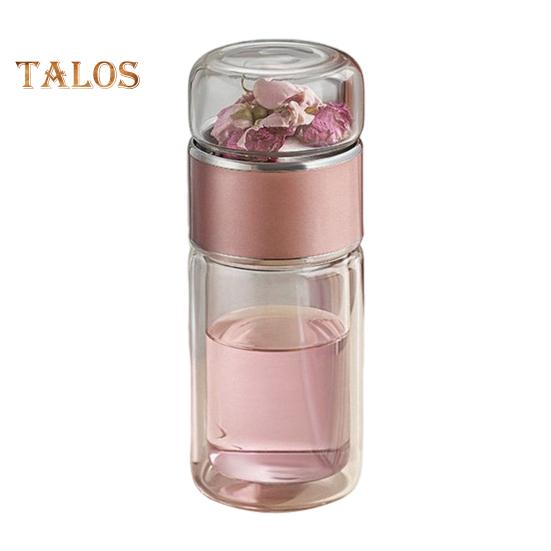 

Стеклянная бутылка для заваривания чая, переносная чашка для отделения воды для листового чая, двойная стеклянная чашка для заваривания фруктового зеленого черного чая 350ml