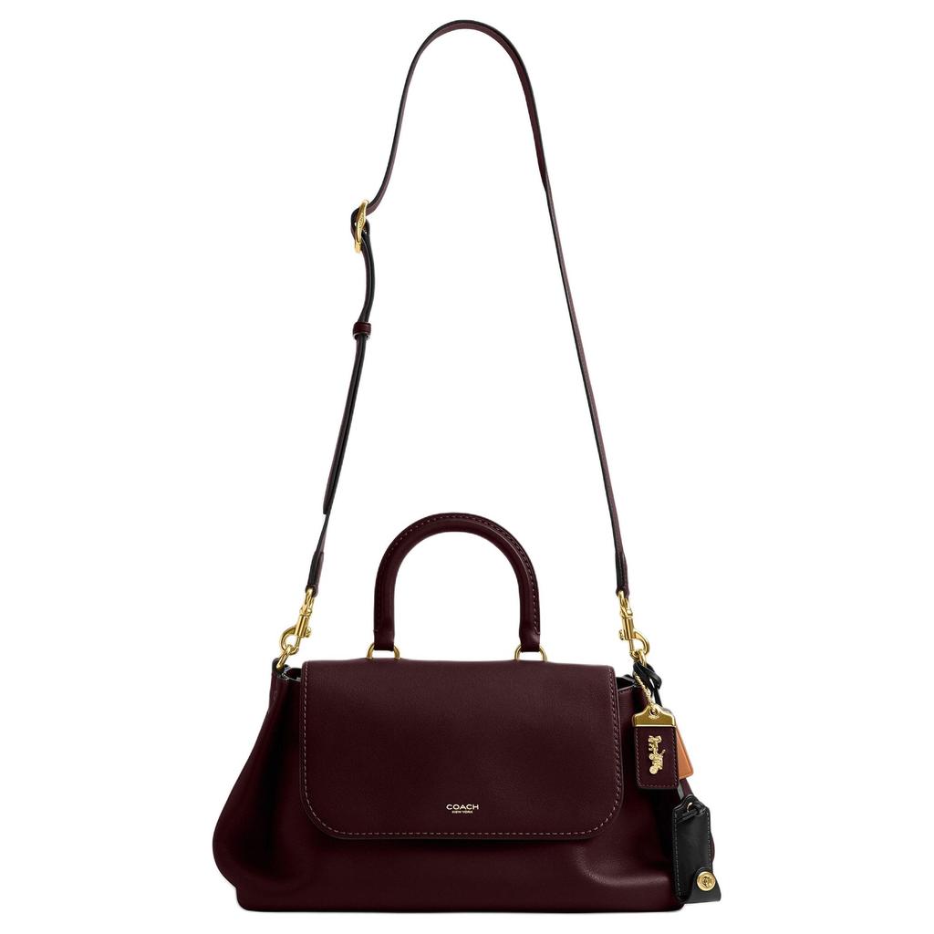 Coach Slouchy Rogue 35 Tote Bag With Pleated Details And Detachable Shoulder Strap Women Handbags Merlot CCC39-B4XD2