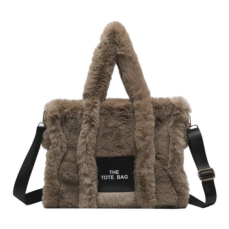 Autumn and Winter New Plush Bag Women's Bag Portable Tote Bag Large Capacity Shoulder Crossbody Hair Bag