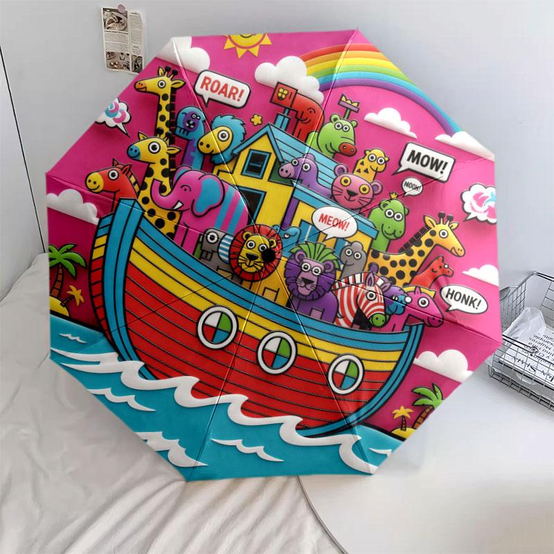 Зонт-трость «Ковчег Ноя», новый стиль, 1 шт., автоматический складной зонт, портативный дорожный зонт, уличный зонт, подарок на день рождения