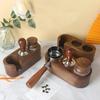 Tamper Station,Espresso Tamper Holder Station Wooden Coffee Filter Tamper Holder for 51 To 54MM,3 Holes Non Slip Coffee Tamp Mat Distributor Stand
