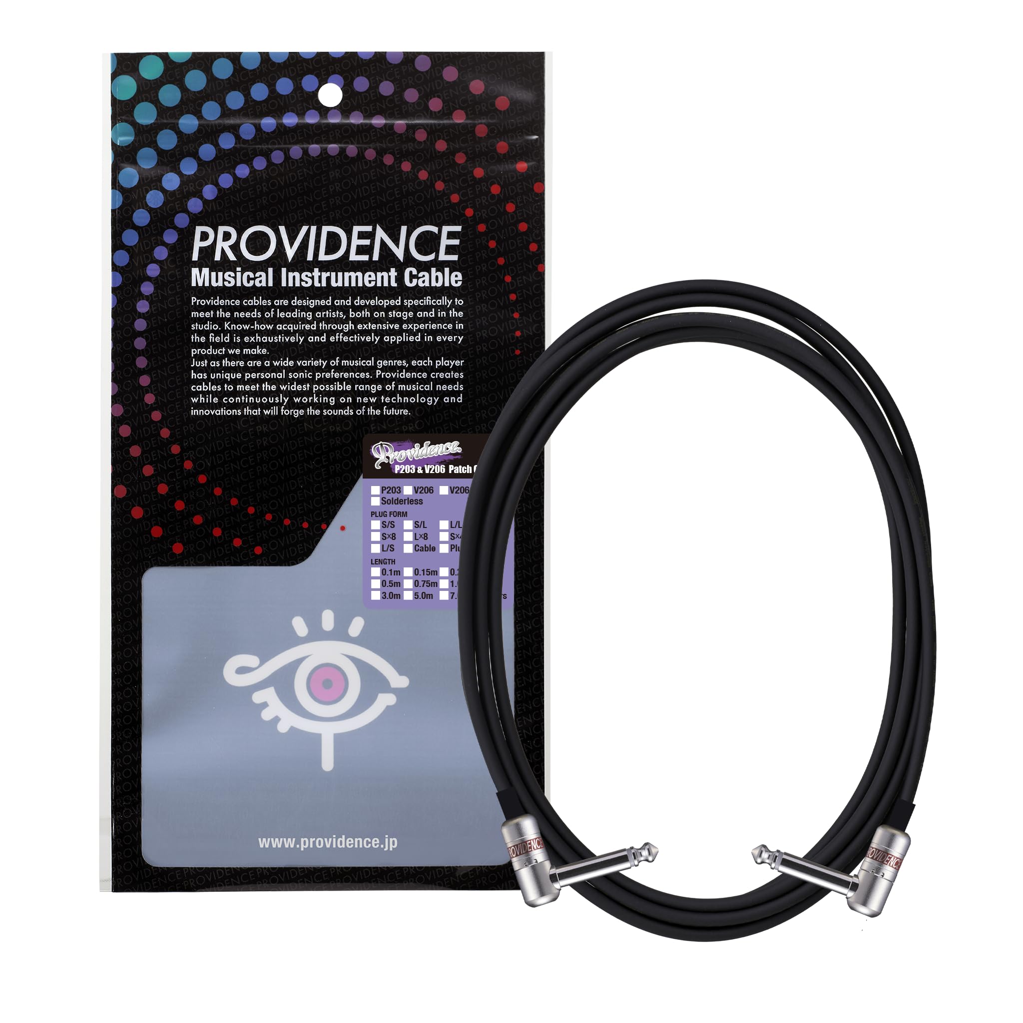 

Providence Patch Cable V206 1m Plug L/L (L type/L type) чорний